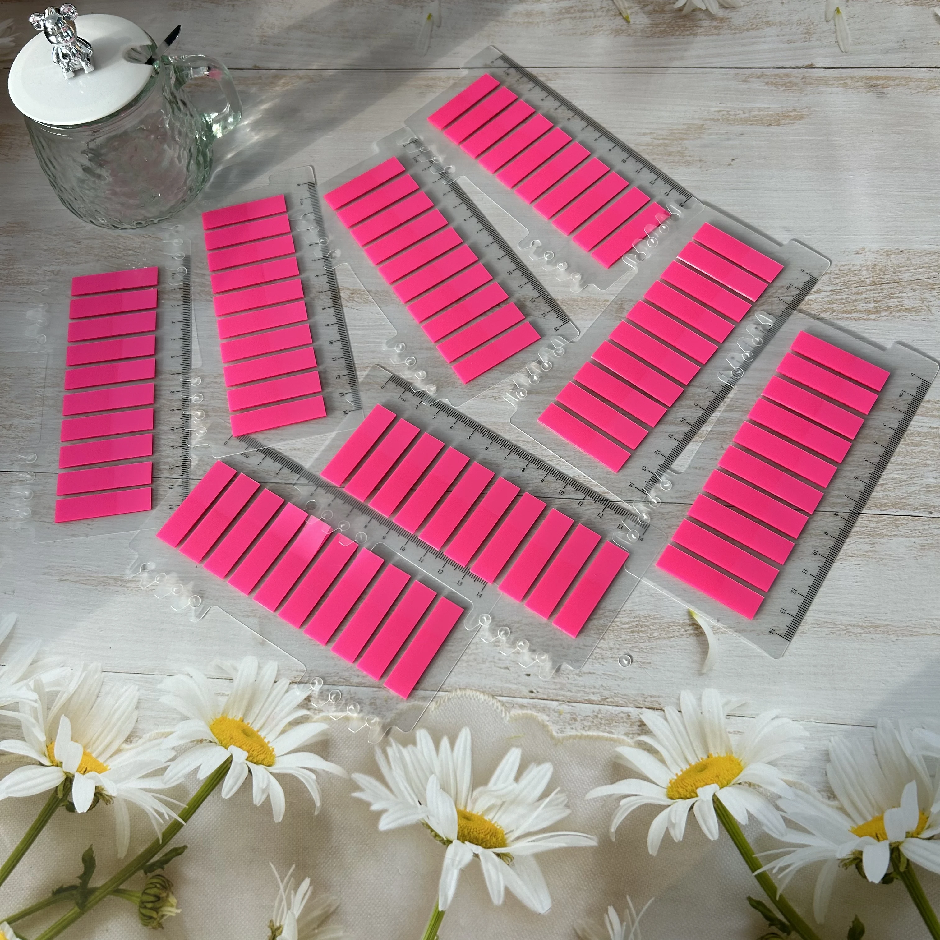 8 حزم 1600 ورقة اللون الوردي ملاحظات لاصقة المقرب ملصق مؤشر أعلام مفتاح التسمية المرجعية اللوازم المكتبية المدرسية القرطاسية