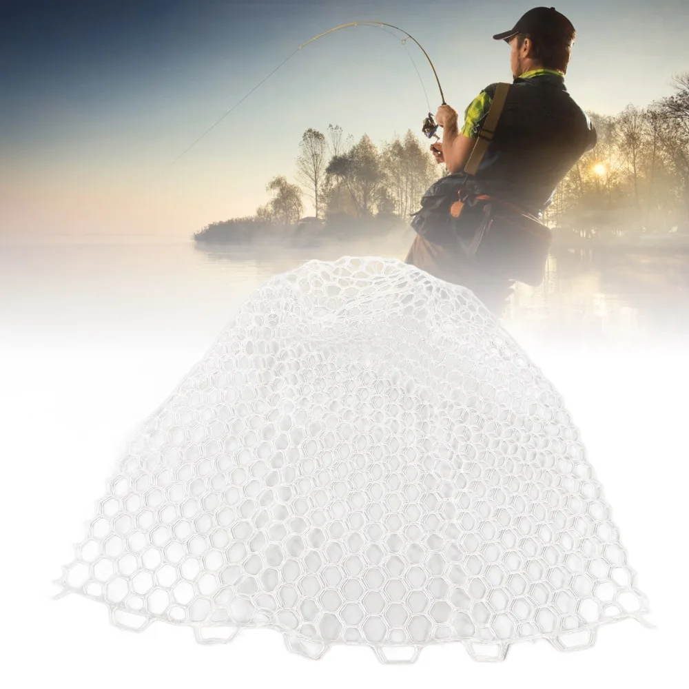 Portable 65cm Depth Fishing Net Rubber Foldable Fly Fishing Landing Net Trout Net Fly Fishing - view 5
