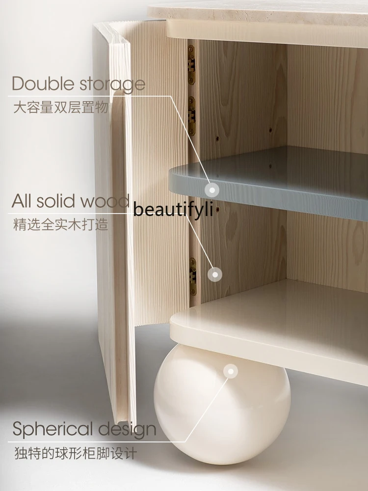 Side Cabinet Italian Minimalist Modern Light Luxury Storage Sample Room Soft Decoration Home Entrance Cabinet