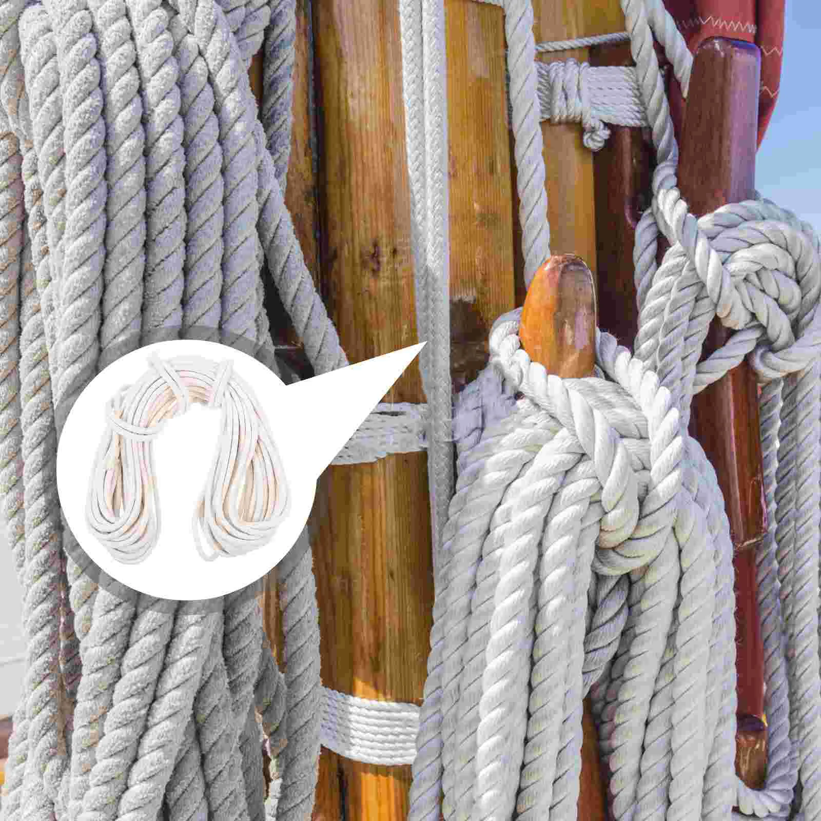 Lifting Rope for Flagpole Clothesline Cotton Accessories Replacement Halyard Braided Camping Hanging