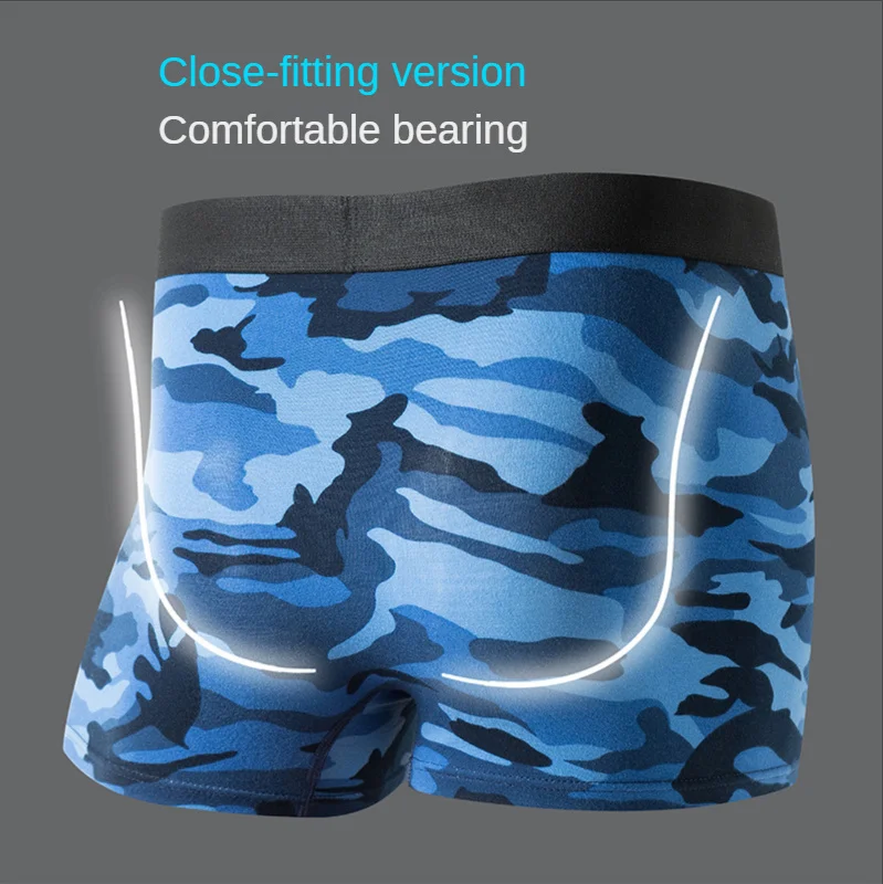 Brand Camouflage Sexy Underwear Men Military Mens Cotton Boxers Panties XXXL Gray Boxer Shorts Comfortable Pack mutande Uomo New