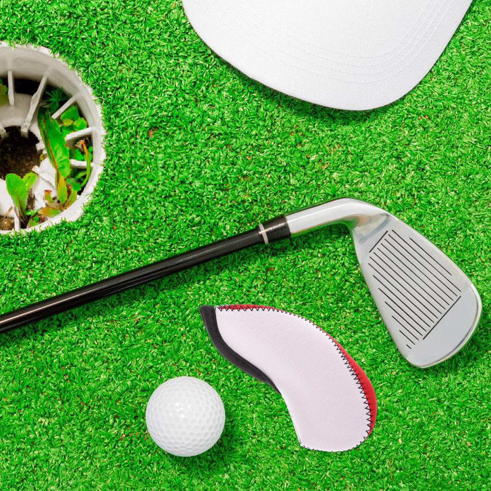 

10Pcs Golf Iron Head Covers Neoprene Protective Sleeve Snug Fit Golfing Club Accessories for Irons Club