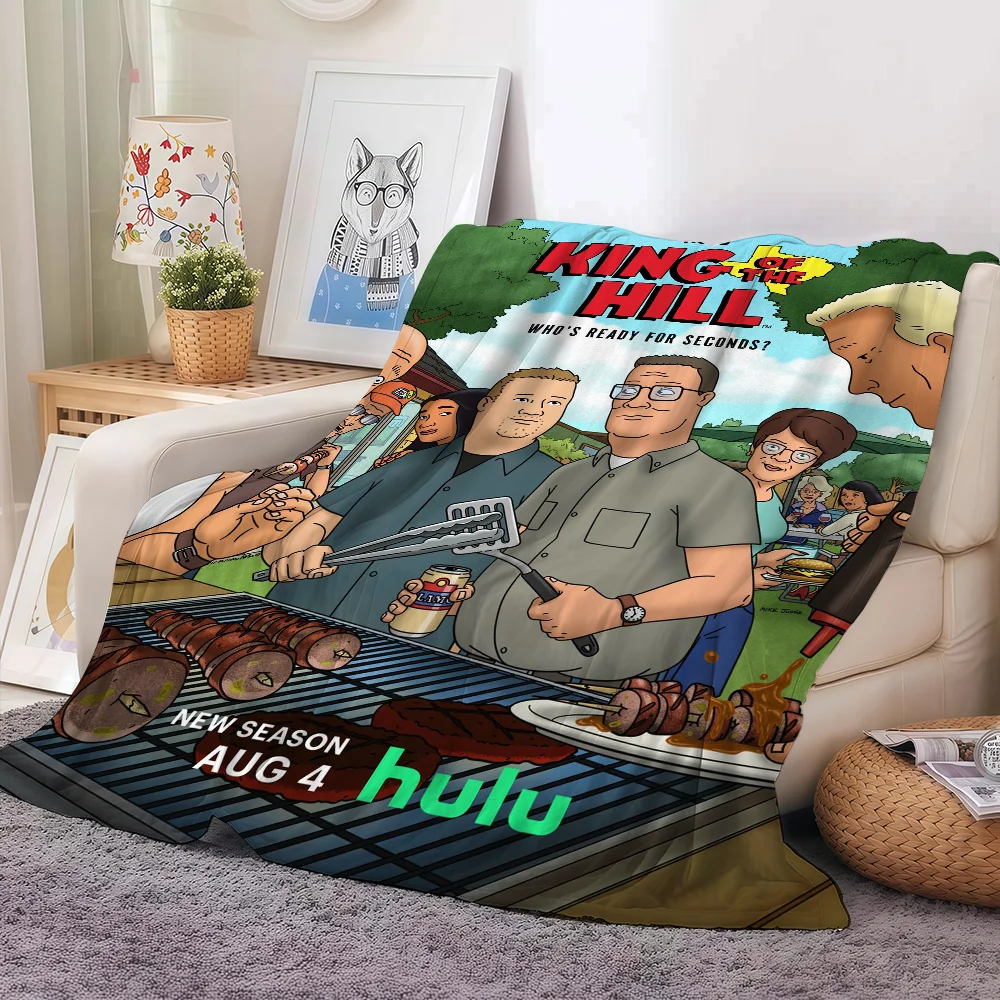 

CARTOON K-King of the H-Hill Blanket Warm And Soft Suitable For Bedroom Living Room Sofa Bed Office Travel Camping
