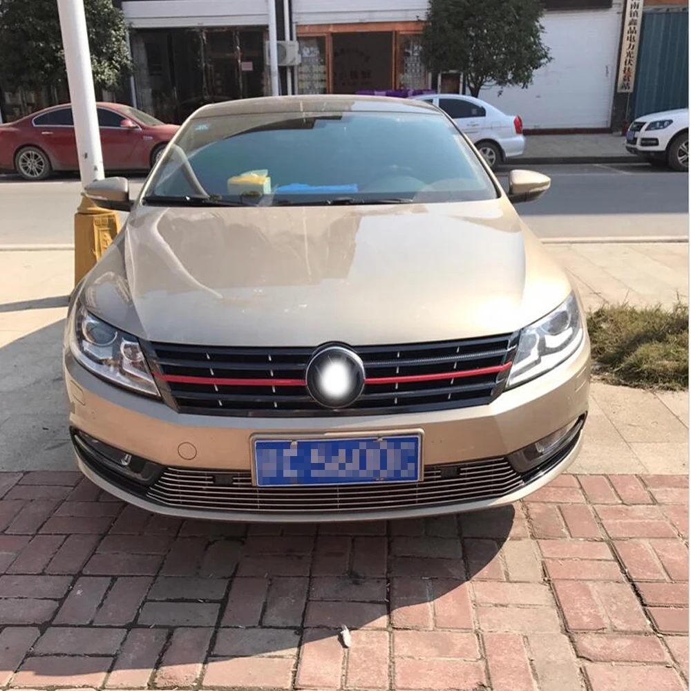For Volkswagen VW CC 2013-2018 Intake grille Control Panel Door Handle Carbon Fiber Stickers Decals Car styling Accessorie