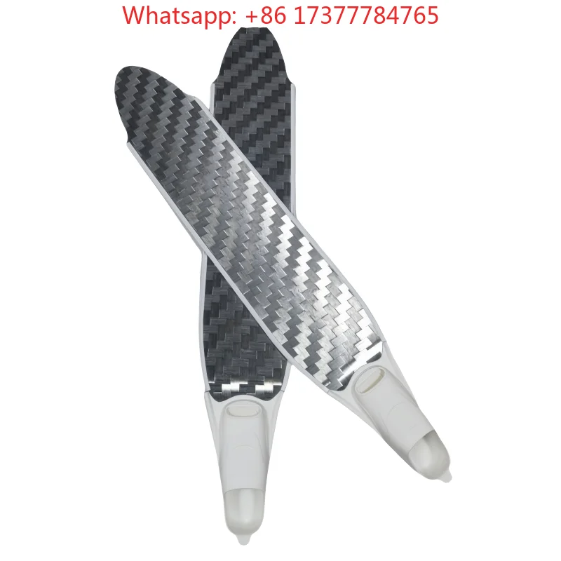 2026 Professional Adult Training Freediving Fins High Quality 12K Carbon Fiber Blade Flexible 1 Meter Long for Freediving