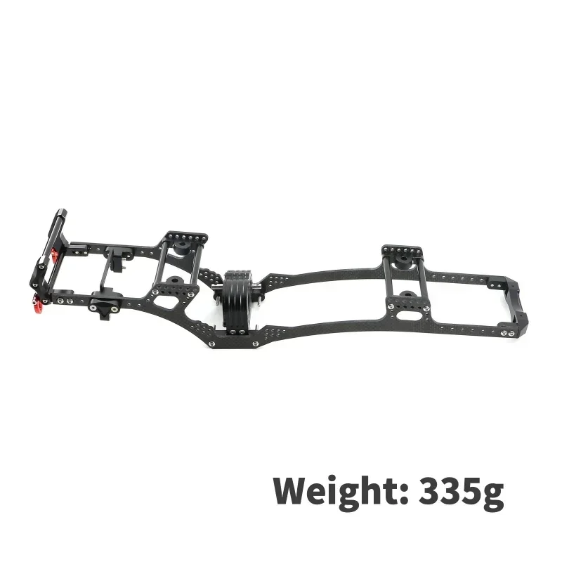 Kit telaio LCG in fibra di carbonio Telaio Rail Piastra paramotore Set paraurti cambio per Axial SCX10 1/10 RC Crawler Car Parti di aggiornamento fai da te