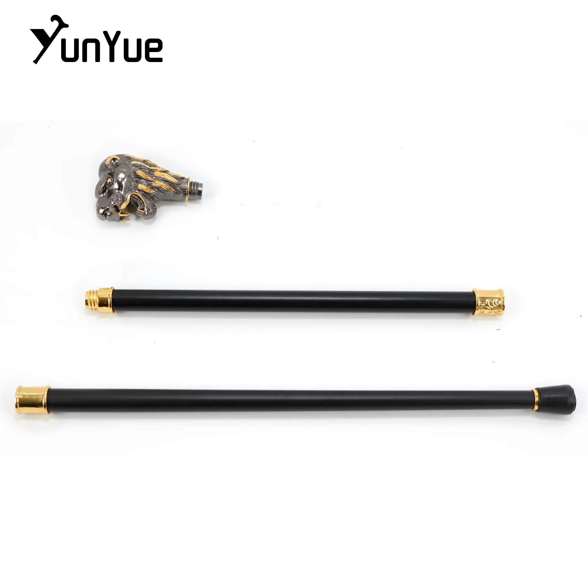 الأسود والذهبي الأسد الملك رئيس موضة عصا للمشي للحزب ديكور عصا للمشي شهم أنيقة تأثيري قصب مقبض 93 سنتيمتر #6