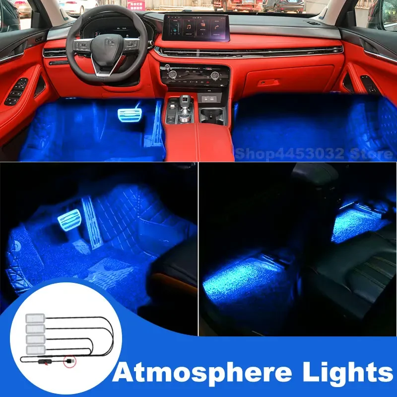 

Car interior Lamp For Infiniti Q60 QX70 M35 M45 G37 Fx35 Led Usb Foot Ambient Light Interieurs Voiture Blue