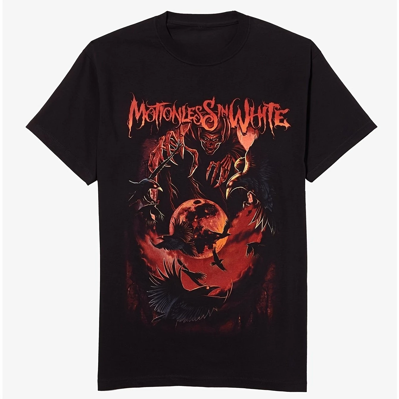 Motionless In White Grim Reaper Crows T-Shirt Print-Black 220g new arrived Pure Cotton Suitable Birthday Parties Daily Commuting