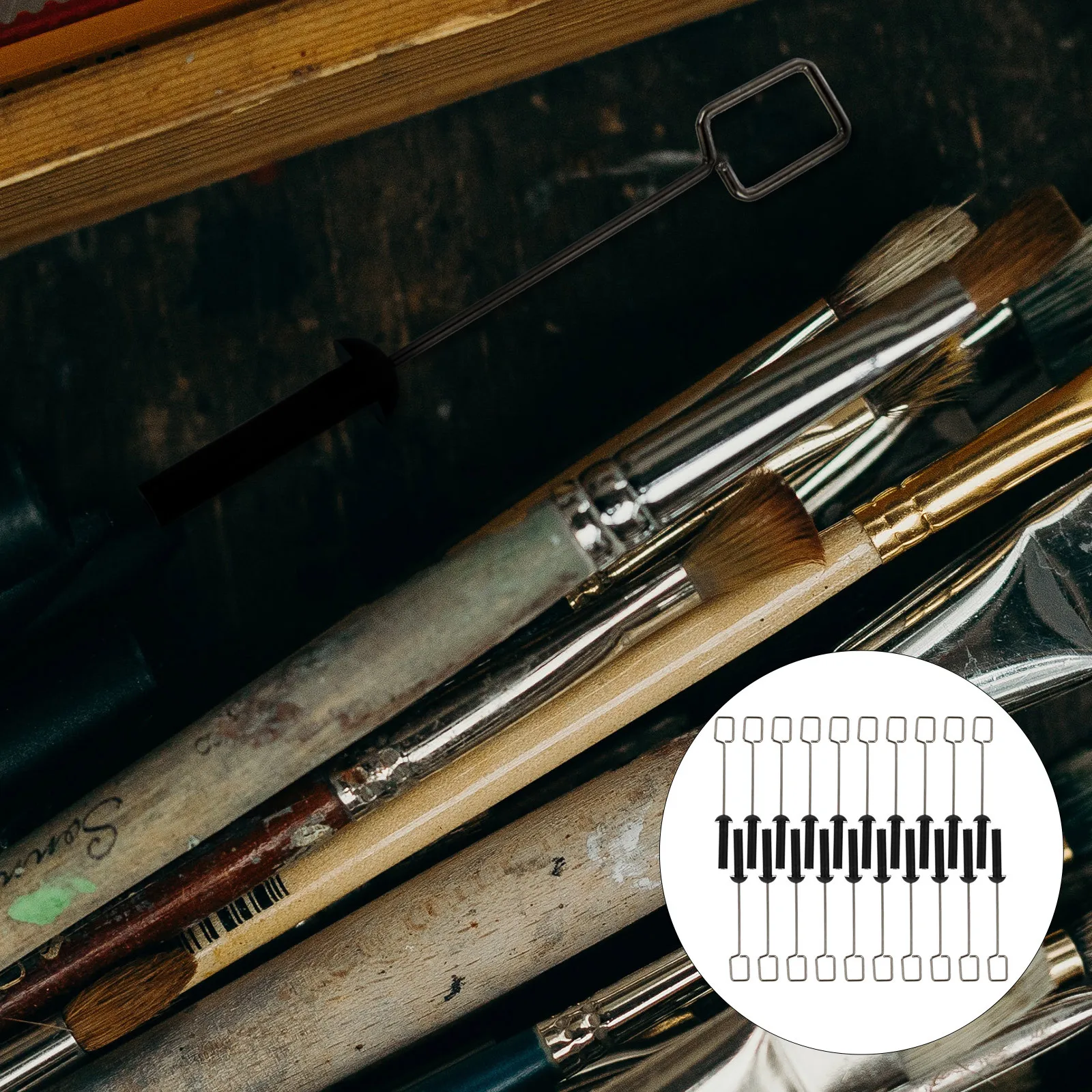 

20 Pcs Spiral Head of Agitator Pigment Stirrer Color Mixer Portable Roller Replacement Mixing Tool Sticks