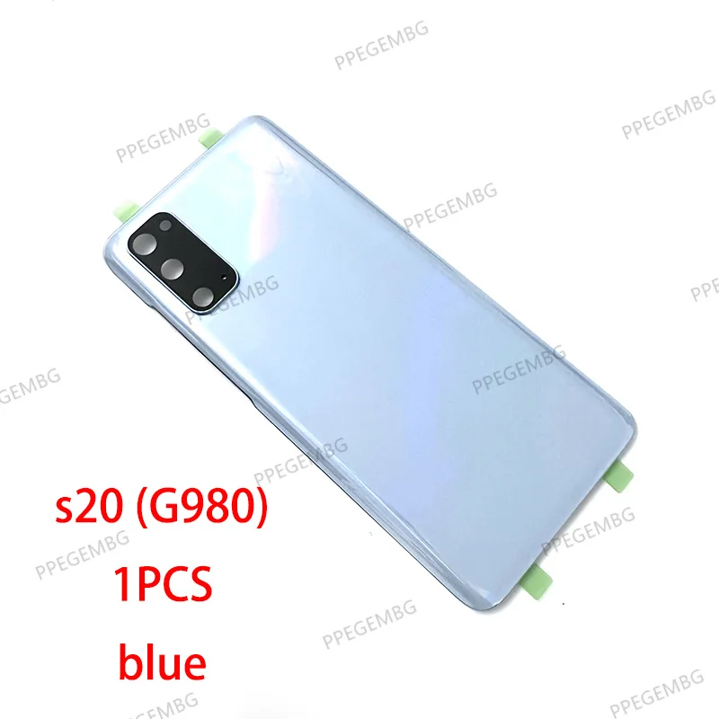 S20 Glas Voor Samsung S20 G980 SM-G980 Batterij Achterklep Achterklep Deksel Paneel Behuizing Behuizing Adhsive Camera Lens Reparatieonderdelen