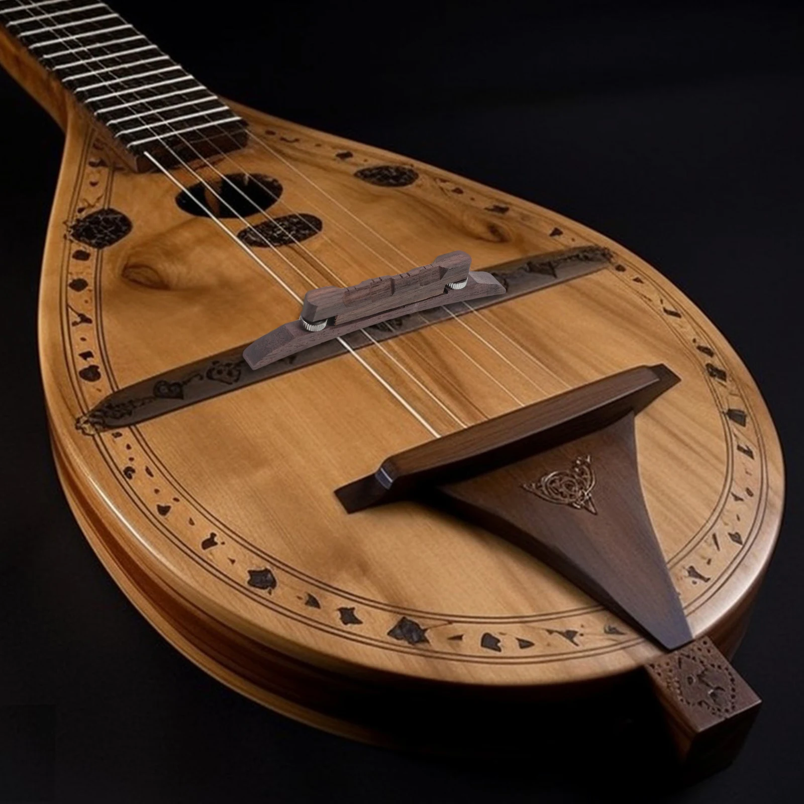 

Rosewood Mandolin Bridge Replacement Premium Build Adjustable for Superior Sound Ideal Musician Gift Idea Mandolin Bridge