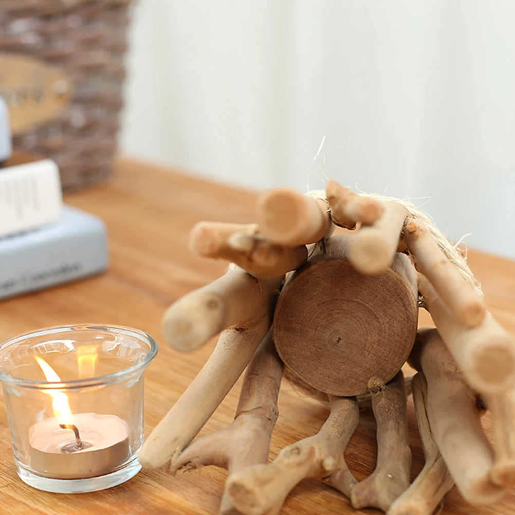 

Creative Wood Stick Holder Long-Lasting Home Party Decoration Gift Bedroom Living Room Furnishing Wood