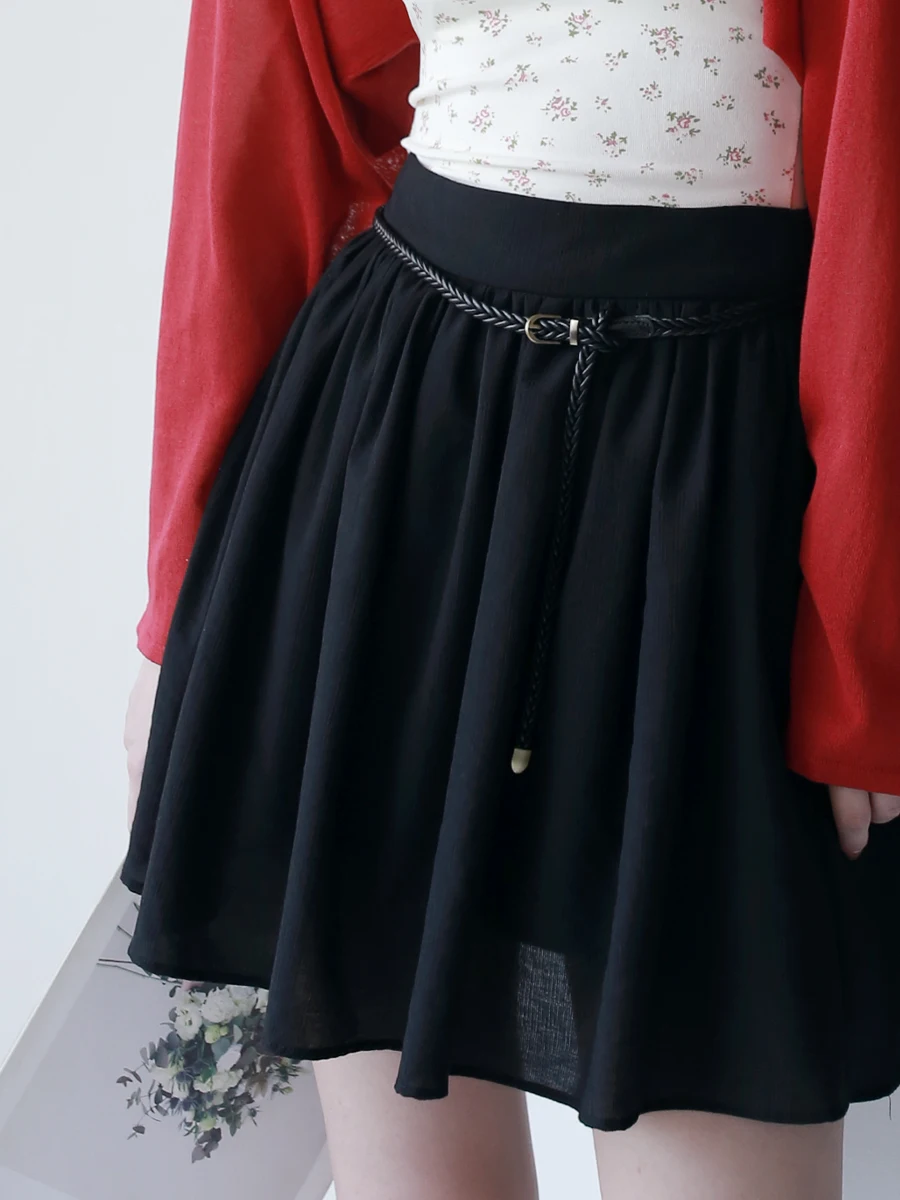 

Warmo2024 Summer New mat Sle Maxi Skirt with Wheat St Belt Women's Slimming High Waist ort Skirt A-Line Silhouette