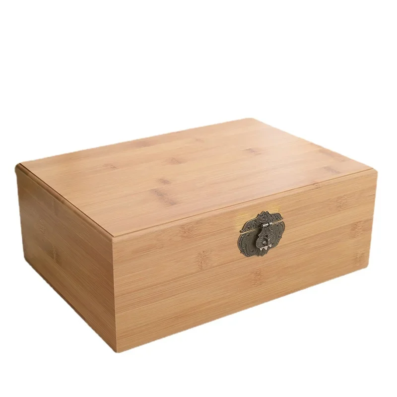 

Wooden Box Custom Retro Organizer Box with Lock Custom Password Wooden Household Desk Sundries Storage Wooden
