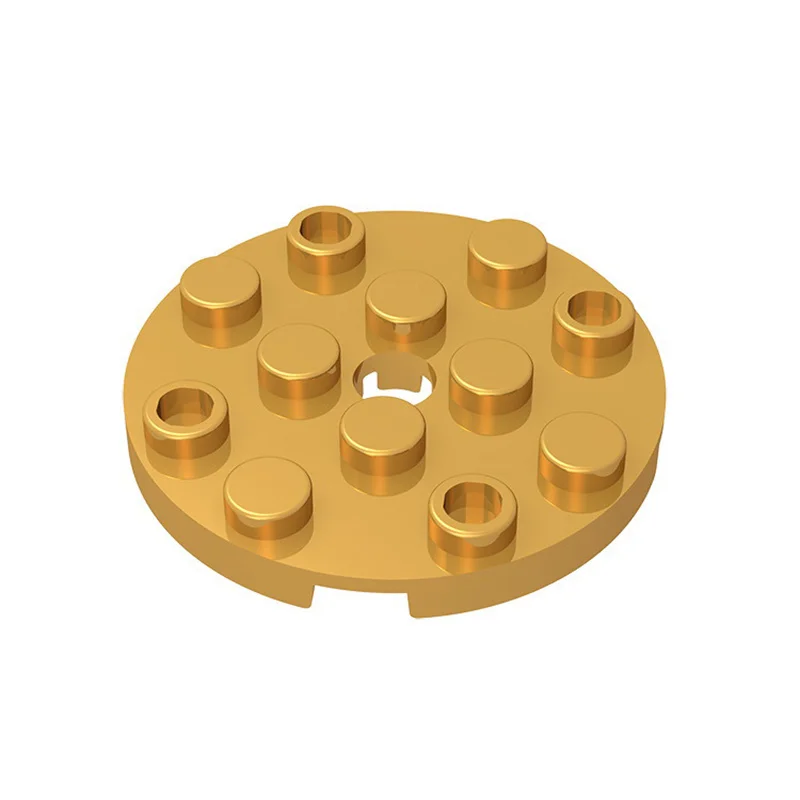 50 Stück 60474 runde Platte 4 x 4 mit Stiftloch Bausteine Spielzeug für technische Bauwerke Kompatible Bauteile Kinder DIY M – Detail 5