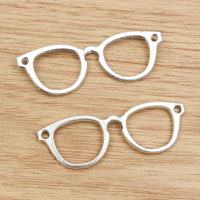 10pcs 55x19mm Antique Silver Plated Bronze Plated Glasses Handmade Charms Pendant:DIY for bracelet necklace