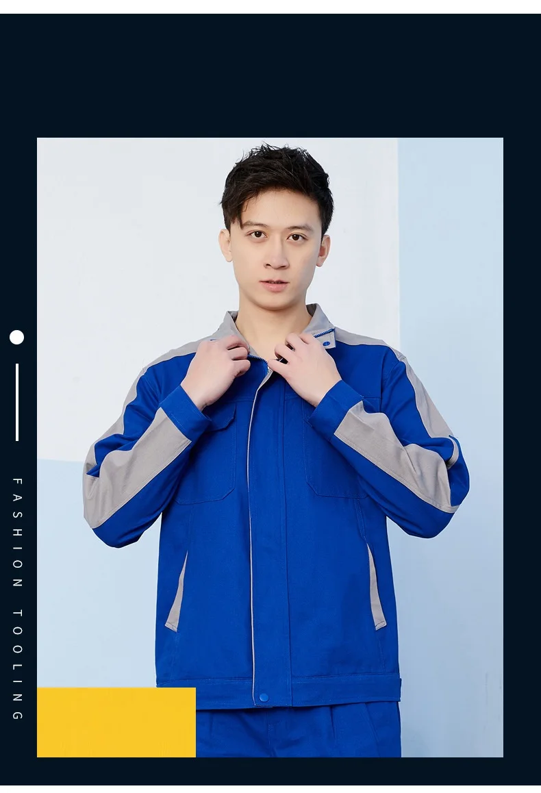 作業服セット作業服綿 100% 労働者つなぎ服作業員制服車のワークショップ溶接スーツ機械式 repqairman スーツ