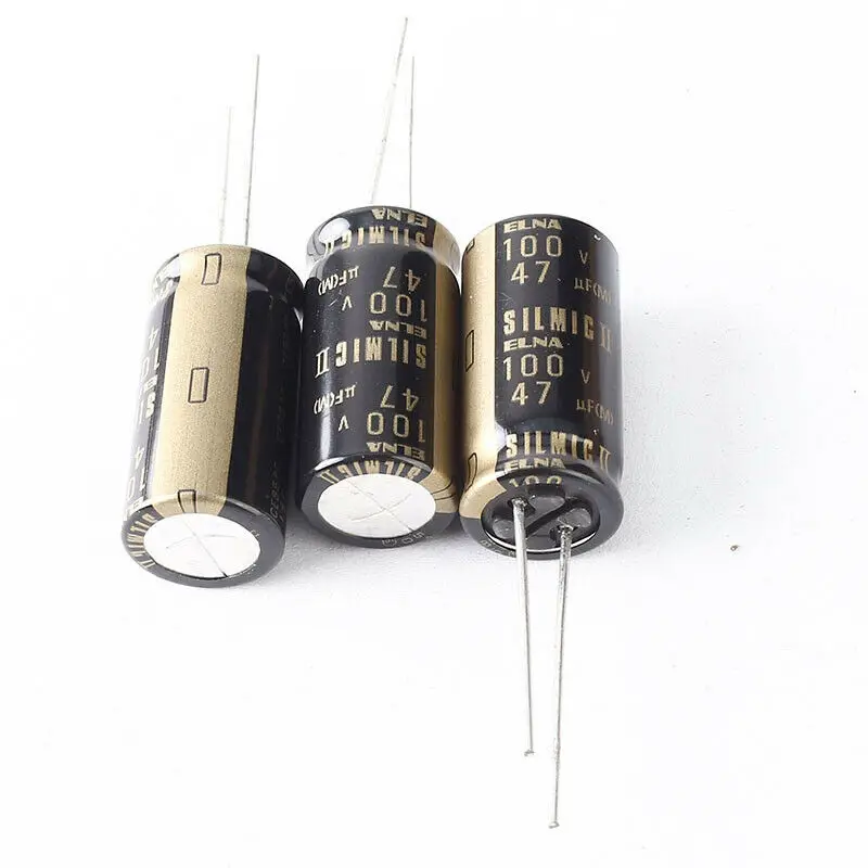 10PCS 47uF 100V ELNA SILMIC II Capacitor RFS High Grade Silk Caps for Audio HIFI