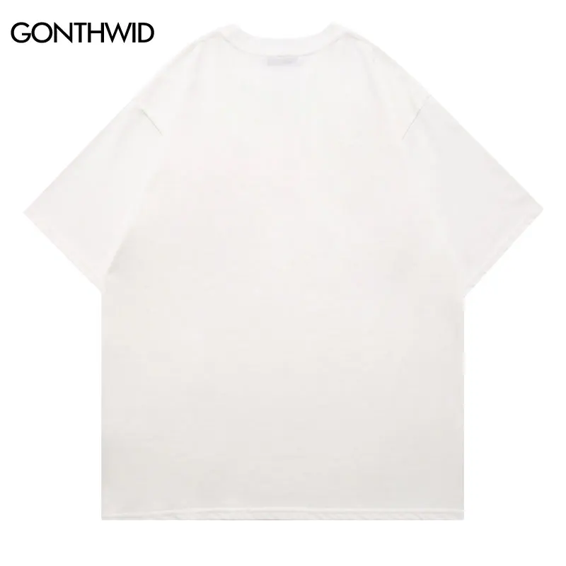 2023 Men T-Shirt Hip Hop Streetwear SOS Graphic T Shirt Summer Short Sleeve Tshirt Harajuku Tops Tees Cotton White