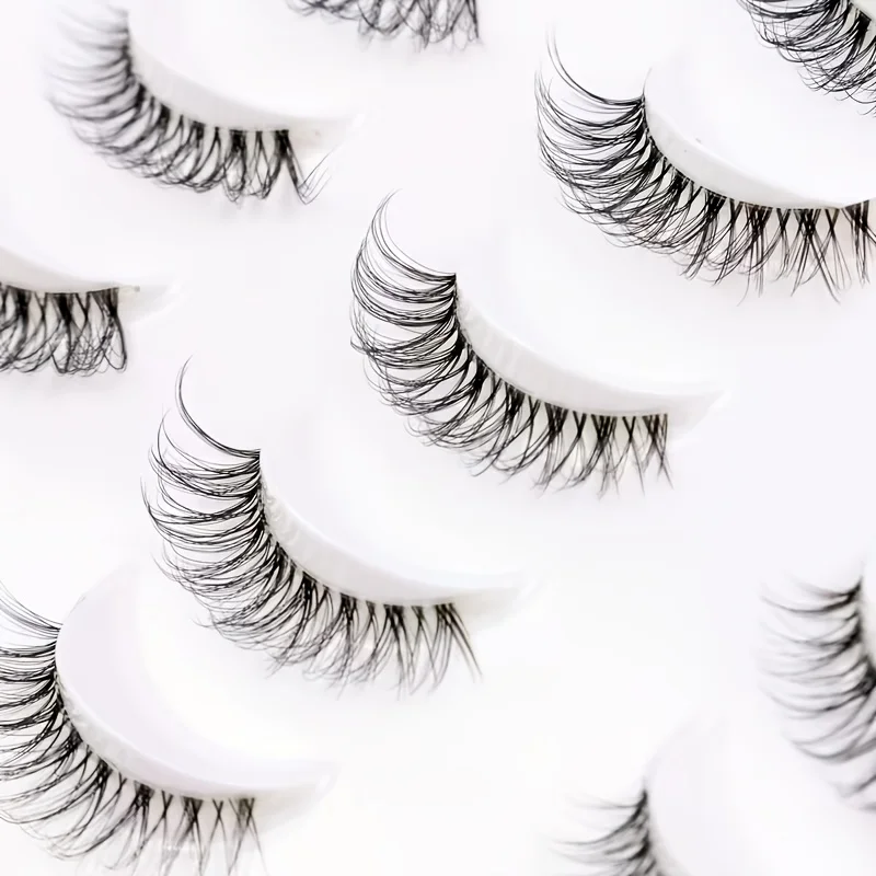 ขนตาปลอมแบบไขว้ธรรมชาติ ขนตาแบบใส 20 คู่ ขนตาแบบใส อุปกรณ์แต่งหน้าที่มีน้ำหนักเบาสำหรับแต่งหน้าทุกวัน