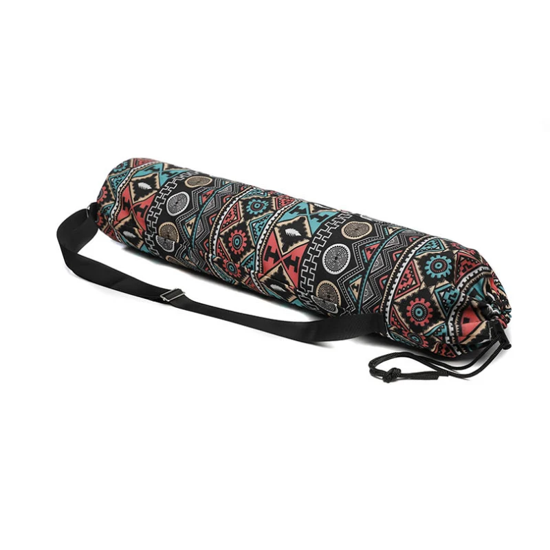 Outdoor Sports Yoga Mat Bag Casual Fashion One-shoulder Crossbody Printed Yoga Backpack Carry Strap Drawstring