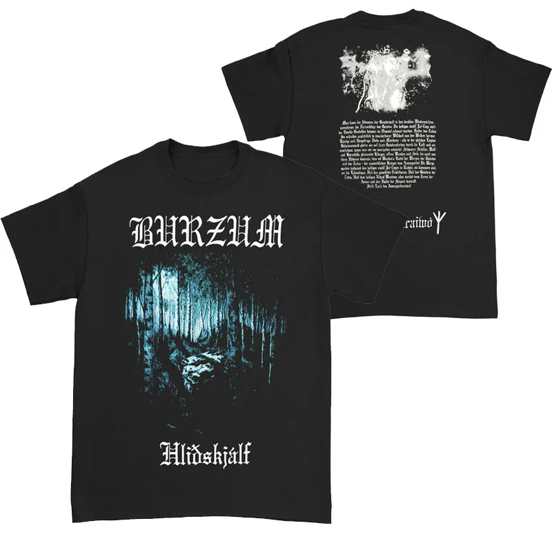 Camiseta Casual Unissex de Luxo da Banda Norueguesa de Black Metal BURZUM Rock Dark Punk Top 2026