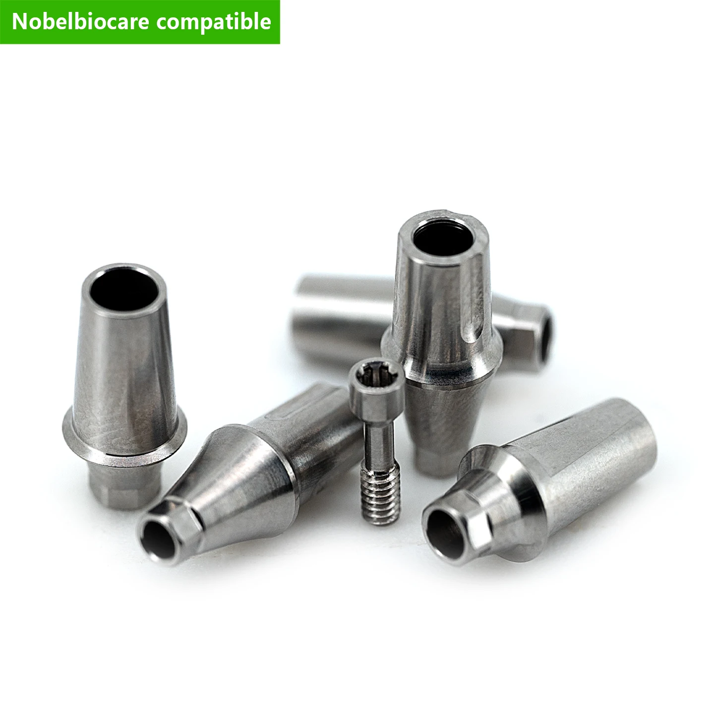 

Compatible Nobel Biocare Titanium Straight Abutment Solid Cement Screw Compatible Nobel Biocare Prosthetics Components Parts