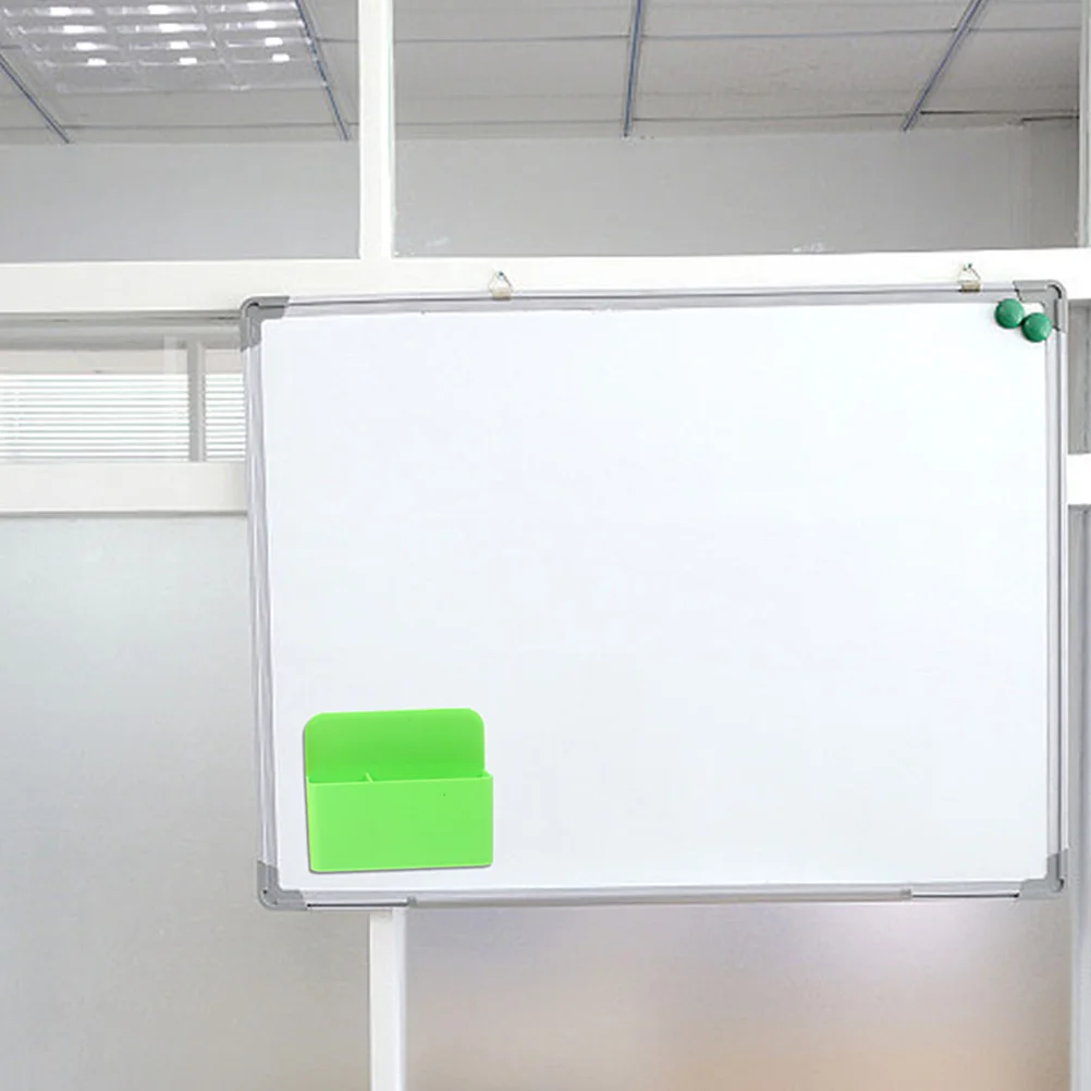 

2 Pcs Magnetic Storage Box Dry Erase Marker Holder Whiteboard Stickers Light Green Children Office Supplies Pen Organizer