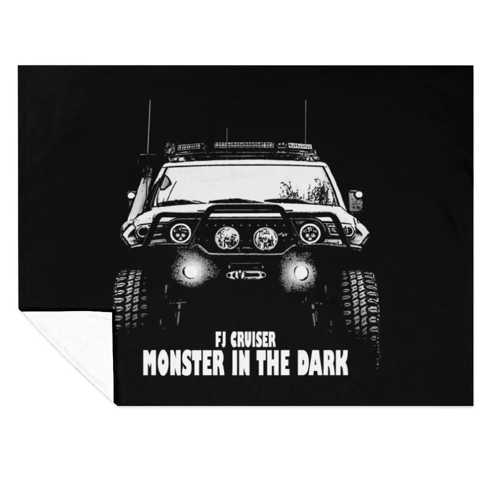 

FJ Cruiser Monster in the Dark Throw Blanket Luxury Throw Stuffeds Travel Cute Plaid Blankets