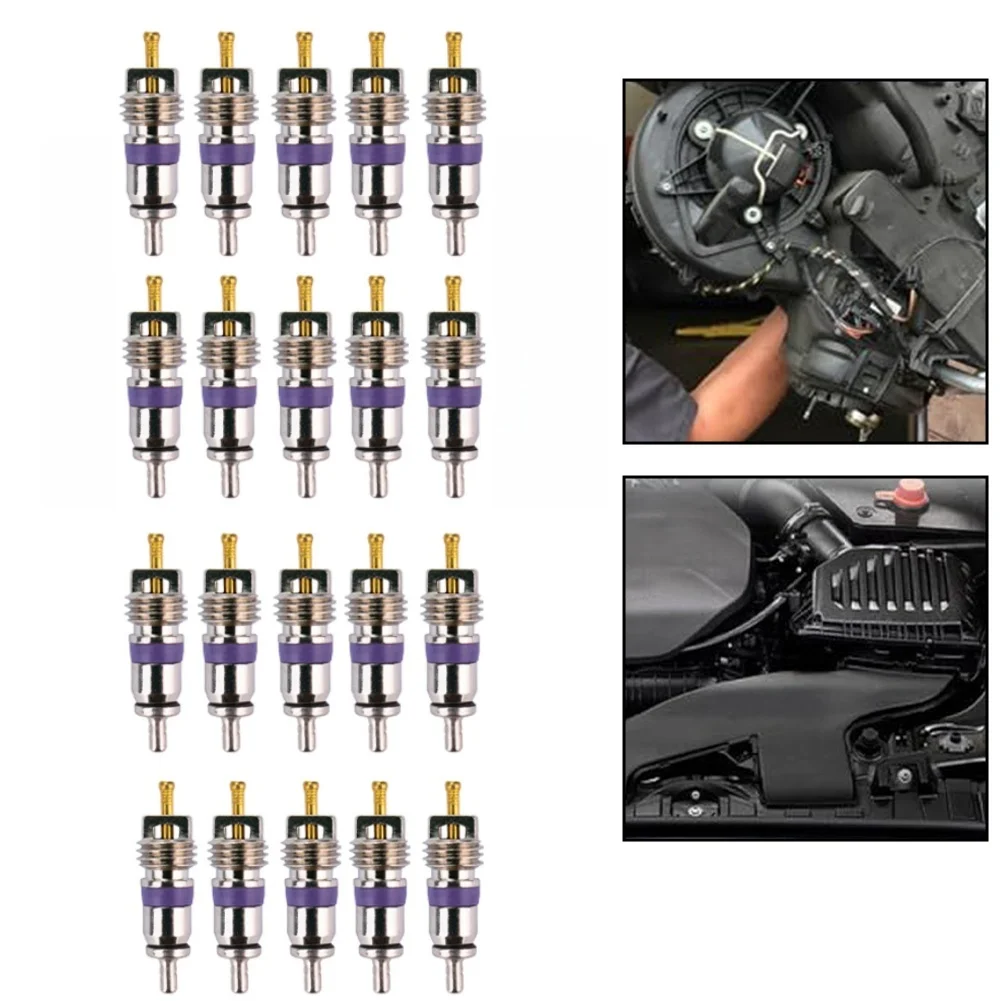 20PCS Large Bore A/C Valve Core 8E0820855 64536922944 MT1544 R134a For BMW For Mercedes For Benz For Ford Auto Car Truck HVAC Sy