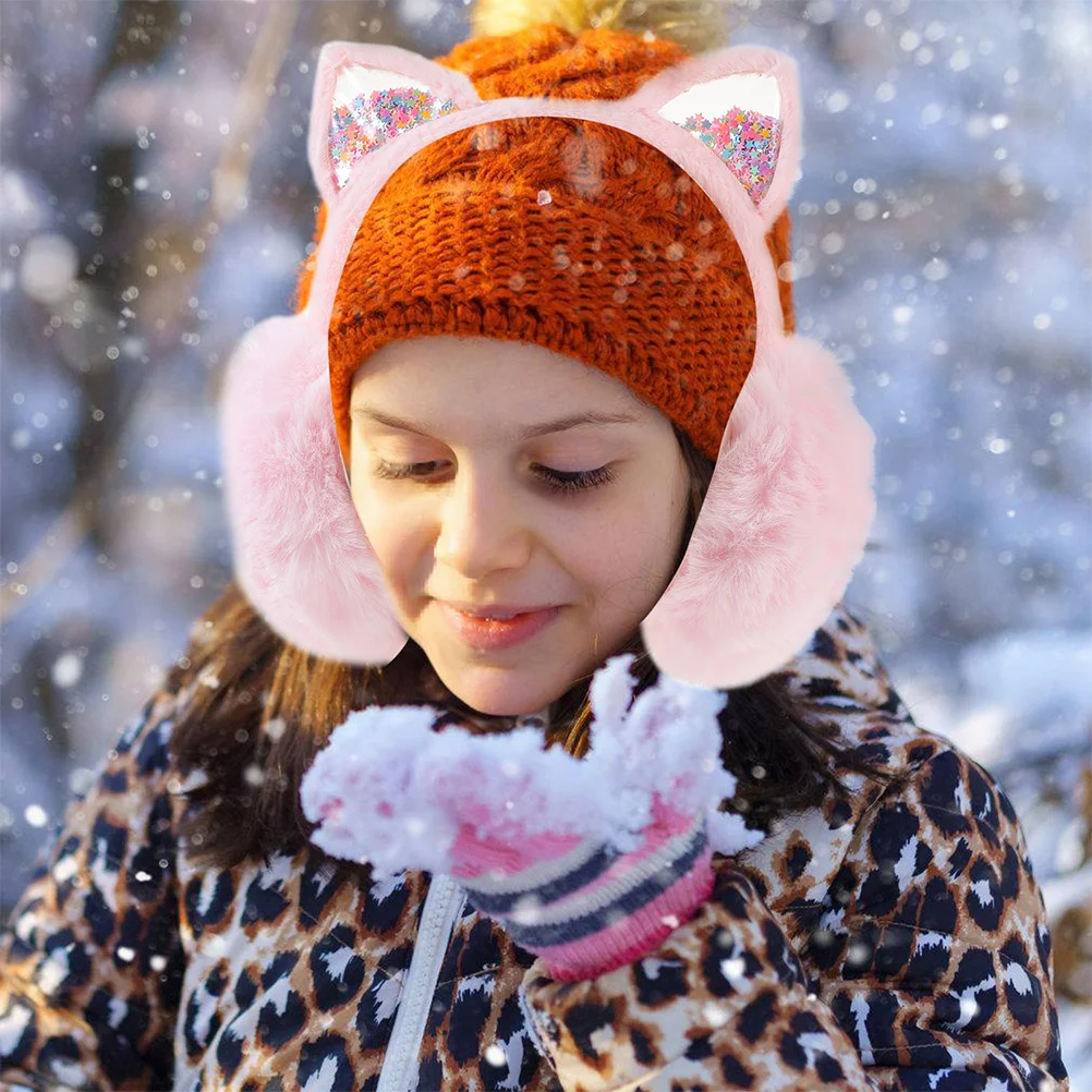 2 stücke Winter Ohren schützer Plüsch Ohr wärmer wärmende Ohr abdeckung Ohr schutzhülle Ohren schützer für Mädchen