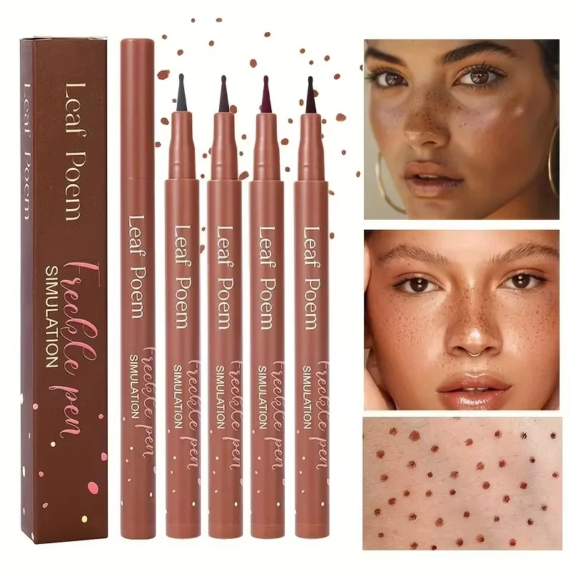 กระปากกากันน้ําธรรมชาติจําลองจุดปลอมแต่งหน้าเครื่องมือกันน้ํา Face Dot Spot ปากกาอายไลเนอร์ทนทานเครื่องสําอาง