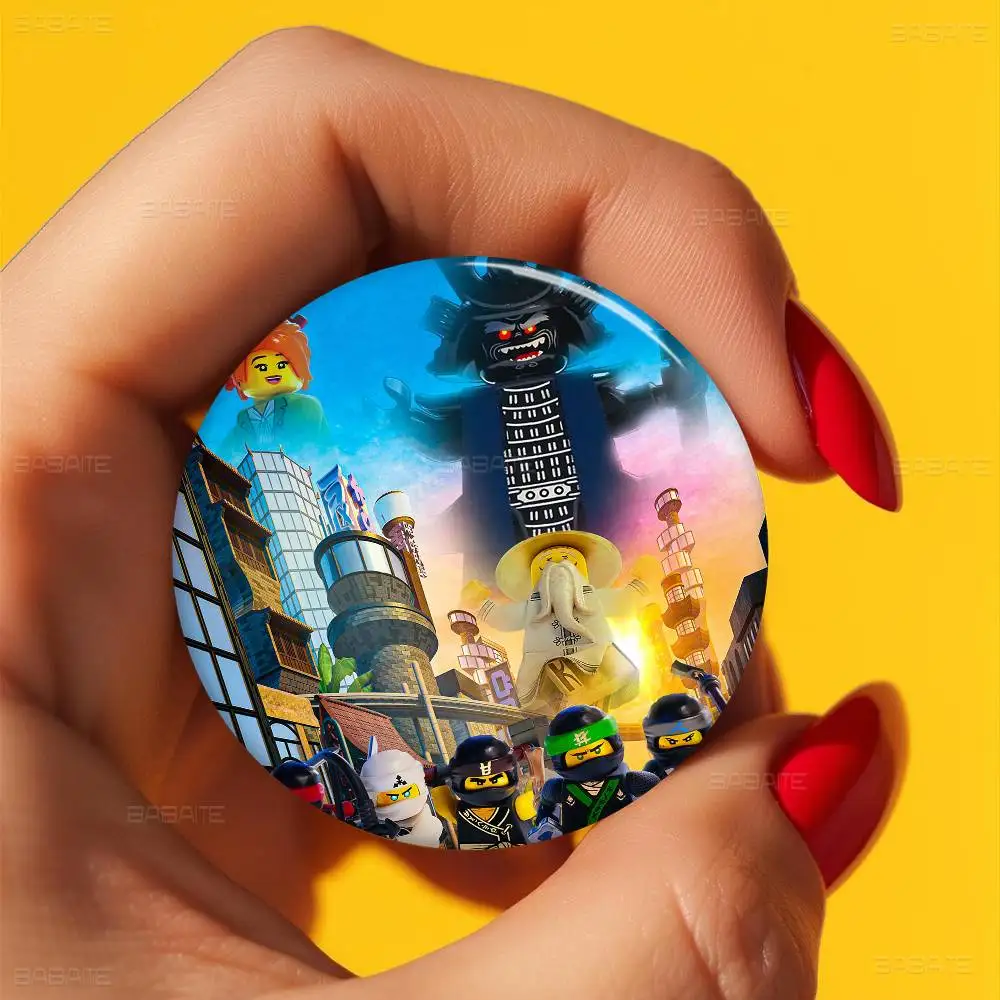 L-Lego N-Ninjago Zane New Brooches Soft Button Pin Funny Silly