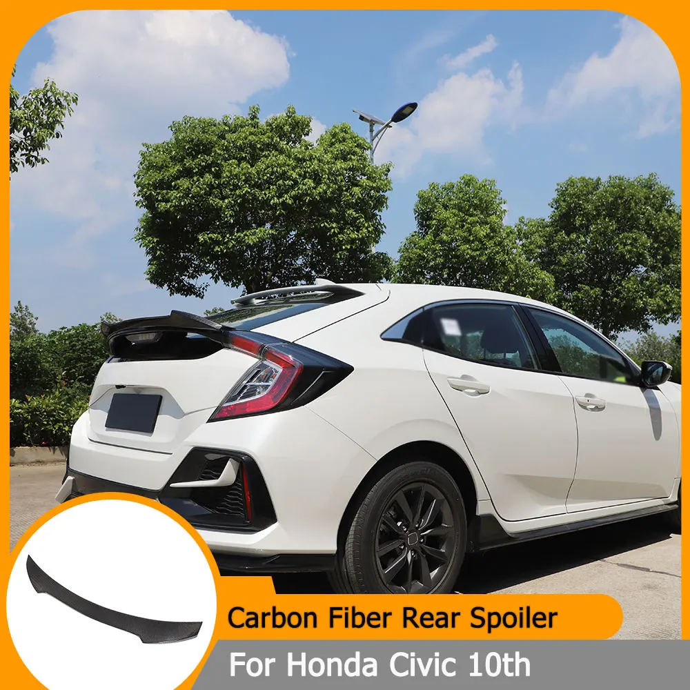 

Carbon Fiber Rear Trunk Spoiler For Honda 10th Generation Civic Hatchback Civic Sport 2016- 2020 Rear Wing Spoiler Body Kit