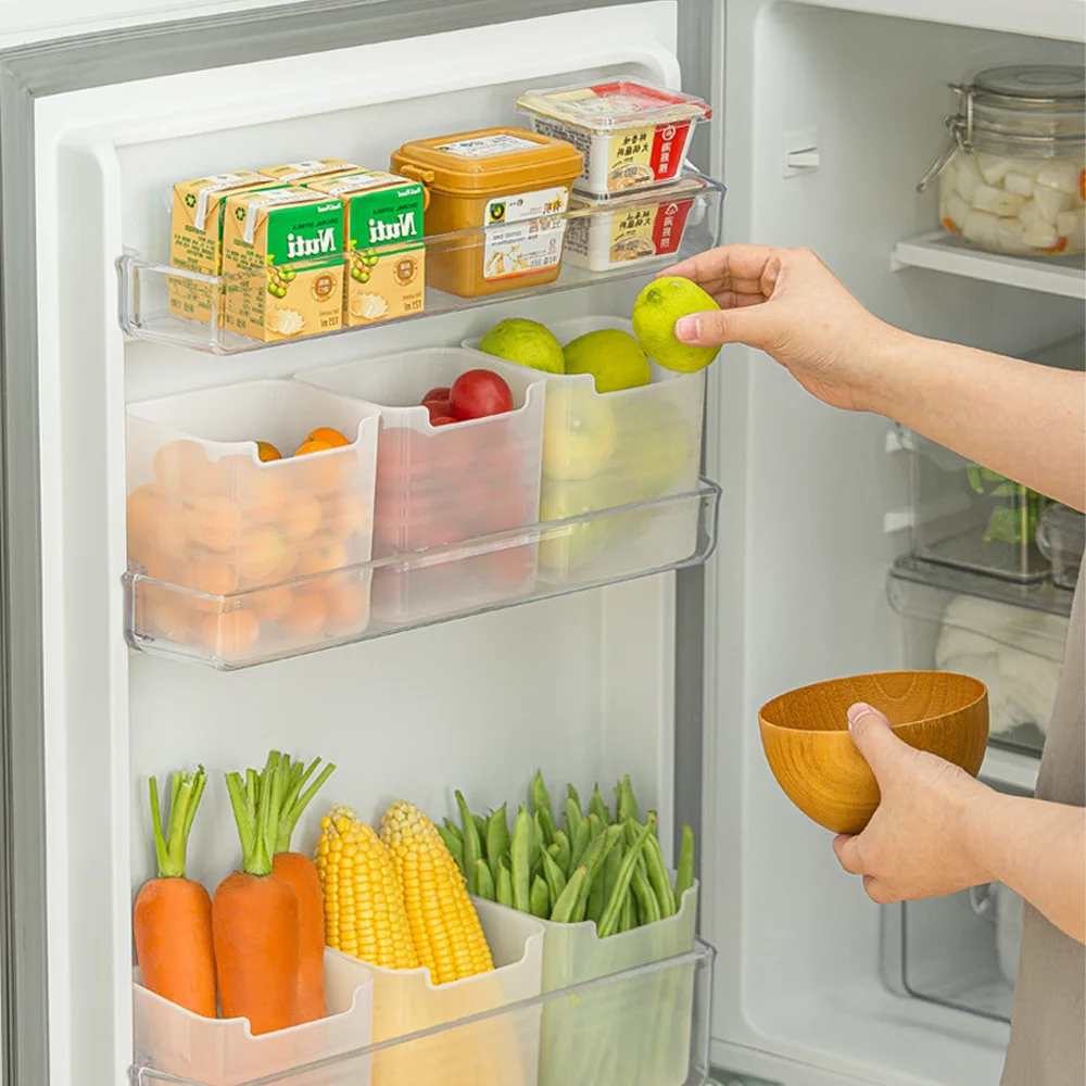

3-20 Pcs Refrigerator Organizer Bins, Clear Stackable Food Storage Containers for Fridge Door Shelves Space Saving Kitchen Boxes
