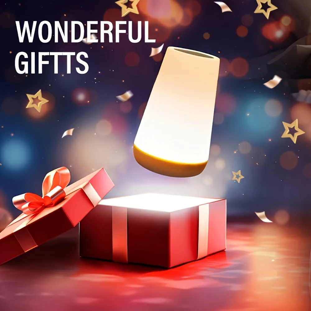 Smart Touch Night Light with Remote Control Adjustable 13 Lighting Modes Features Timer Shutdown USB Rechargeable