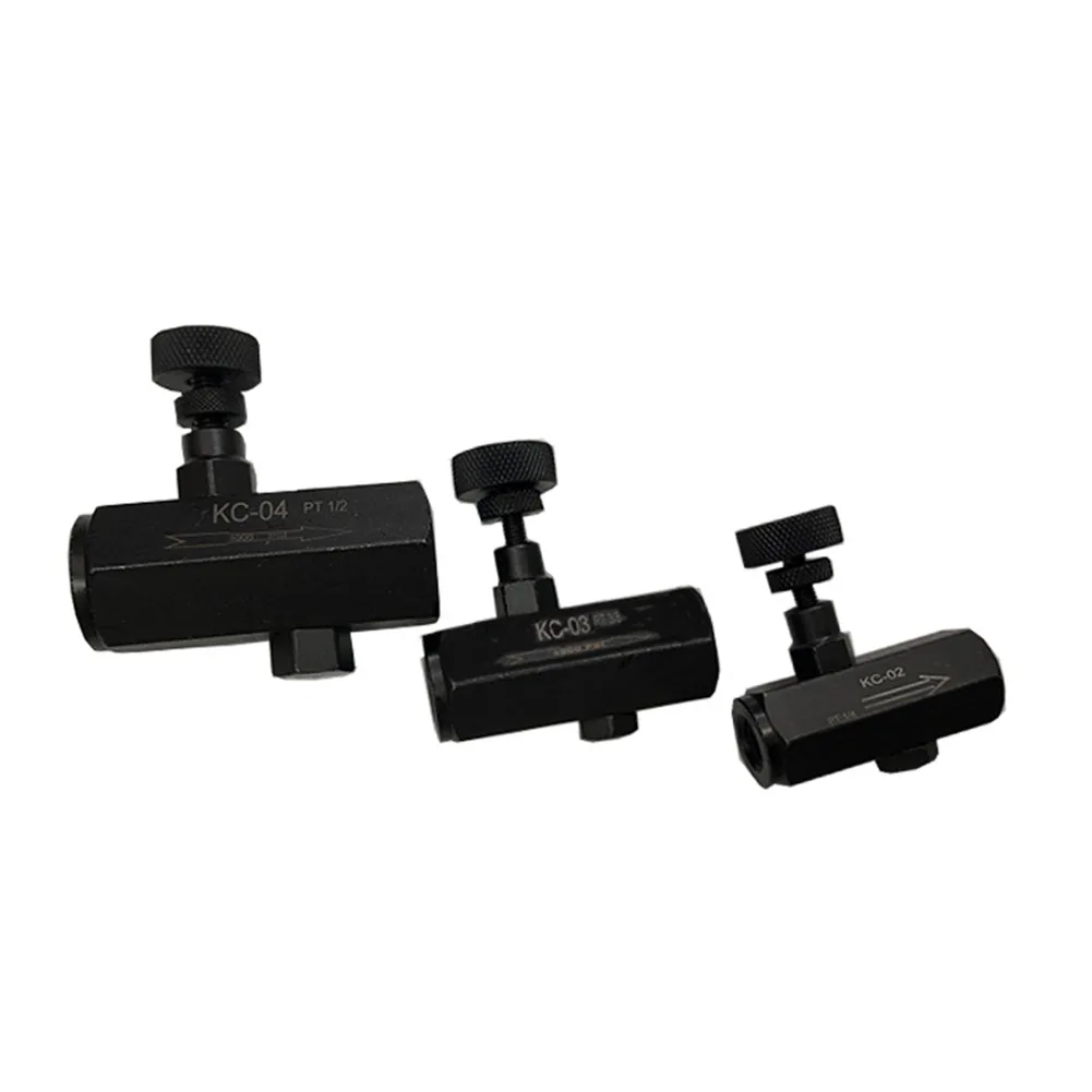 PT Thread Hydraulic One-Way Throttle Valve Multiple Flow Control Valve KC-02/03/04/06/08 Throttle Valve For Hydraulic Systems