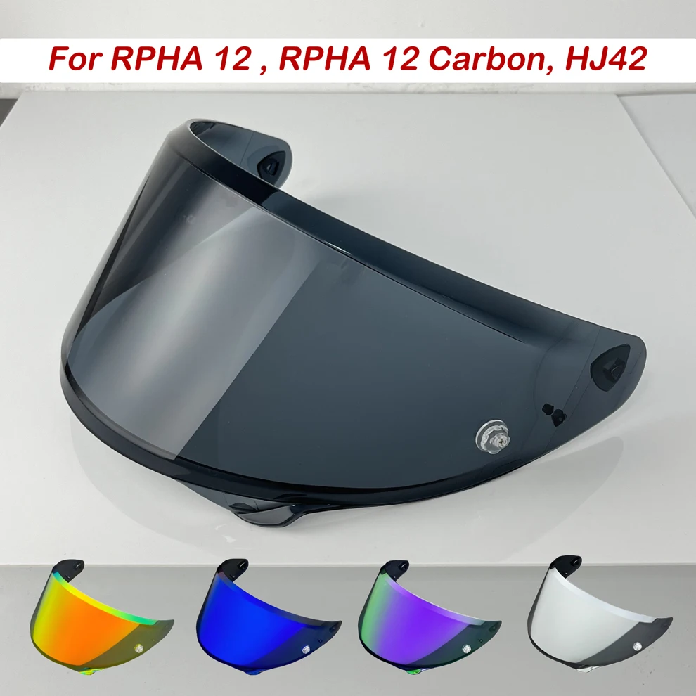 HJ42 Helmet Visor Shield Fit for HJC RPHA 12 RPHA 12 Carbon Helmet Replacement Lens Shield UV Protected Helmet Accessories