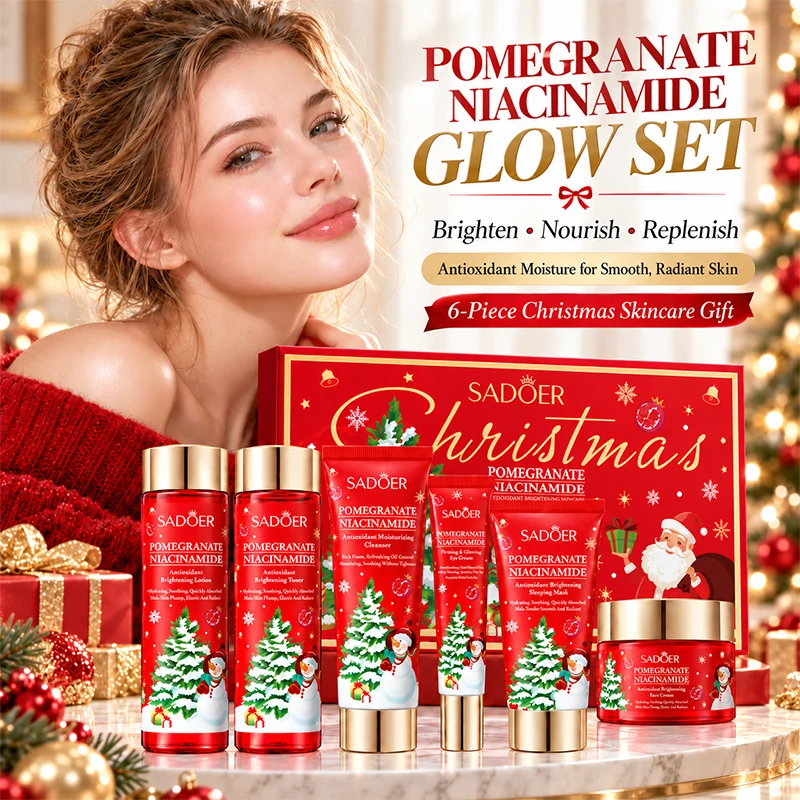 -クリスマスギフトセット、フェイスケアコレクション：アボカド配合のフェイスクリーム、保湿ローション＆化粧水、アイクリーム、洗顔料、スリーピングマスク