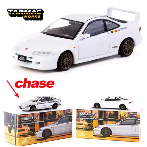 Tarmac Works 1:64 TW Honda Integra TYPE R DC2 MUGEN Championship White Alloy Car Model Chase