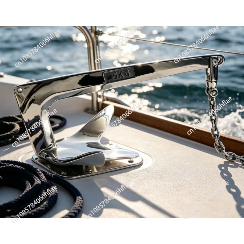 Bestseller Marine 316 Stainless Steel Bruce Anchor, 5kg Boat Anchor for Vessel