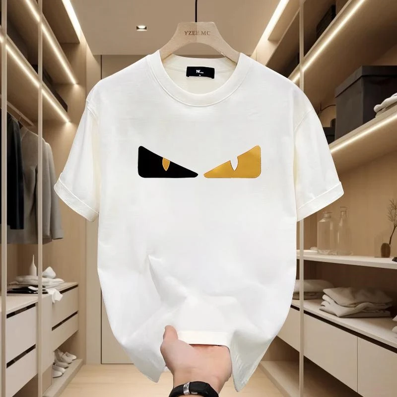 2025 High-quality Summer Trend Hot-selling New Men's Casual Short-sleeved Fashion with Hand-painted Printed Couple T-shirt