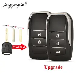 Jingyuqin coque de télécommande à rabat modifiée pour Toyota Camry Corolla Prado 120 RAV4 Kluger Previa FJ Cruiser Land Cruiser