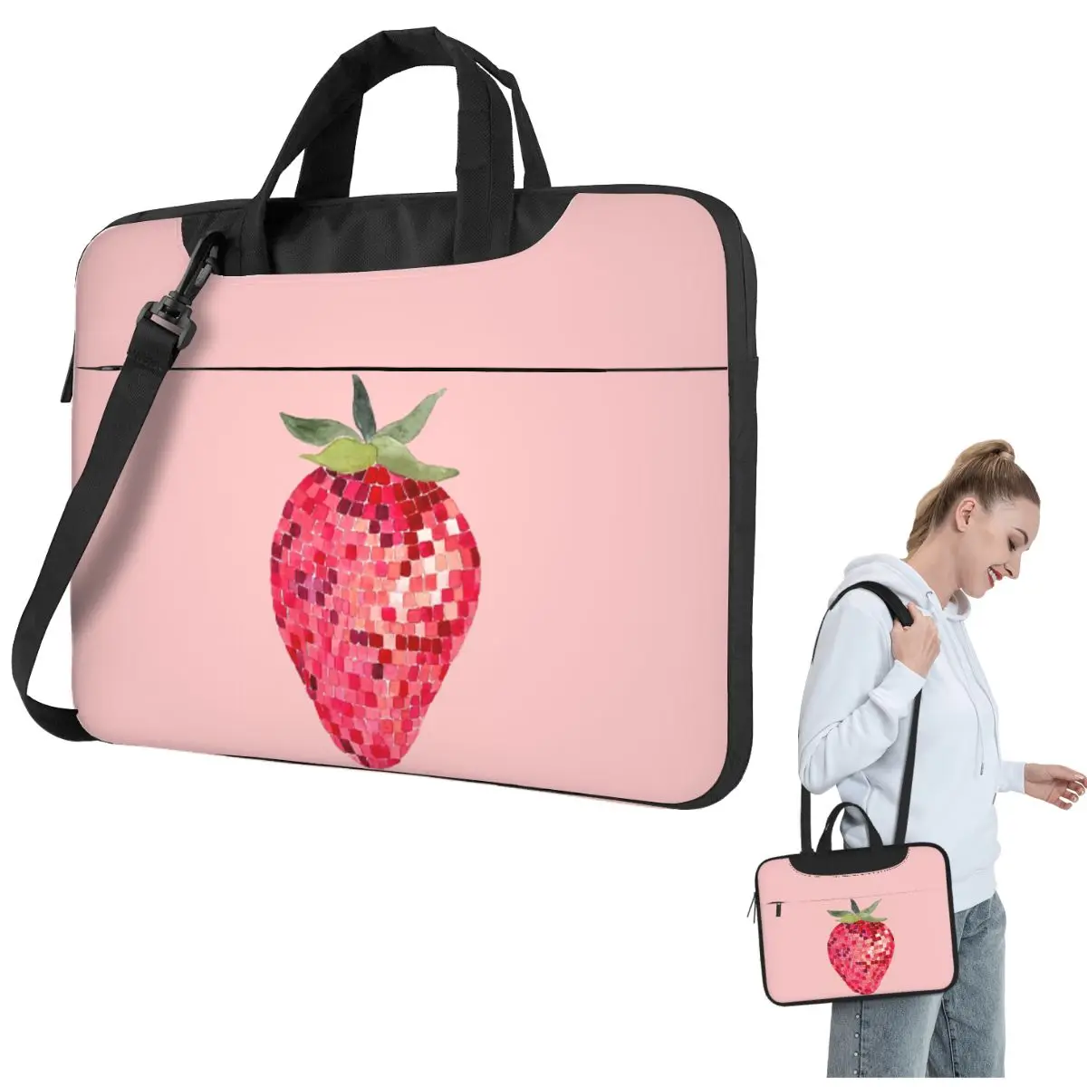 

Диско-шар, клубничная сумка через плечо для ноутбука, чехол для компьютера, устойчивый защитный чехол для ноутбука для Lenovo