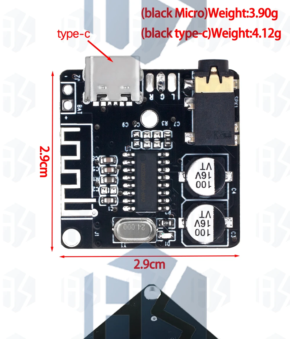 Mini Bluetooth 5.0/4,1 MP3-Decoder-Board Audio-Empfänger MP3 verlustfreier Player drahtloses Stereo-Musik verstärker modul – Detail 23