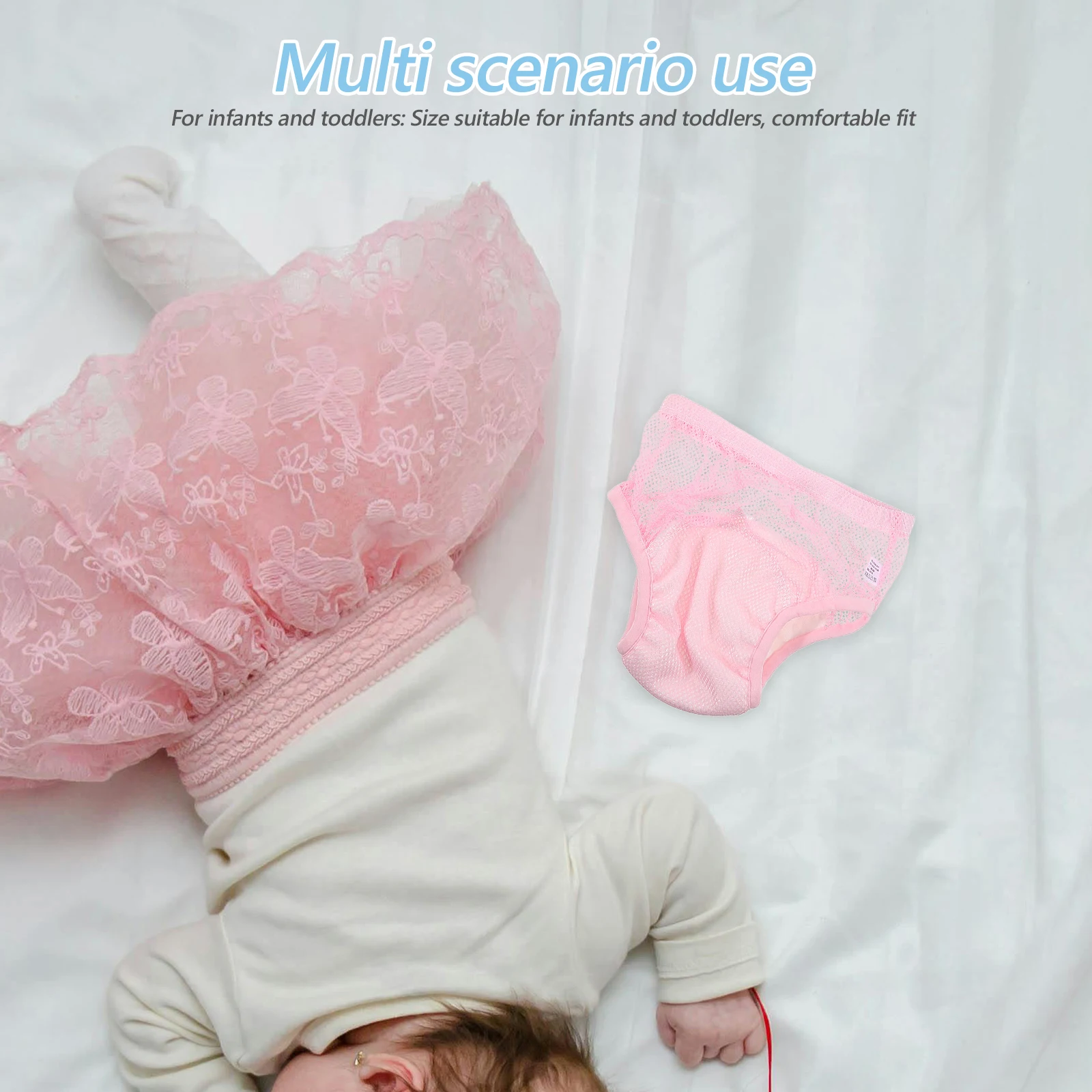 

3pcs Infant Underwear Newborn Diapers Mesh Pocket Baby Covers Girls Boys Cloth Cotton Breathable Waterproof Training Pants
