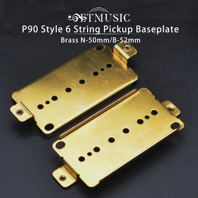 One Set P90 Style 6 String Pickup Baseplate Brass N-50/B-52 Middle Line Electric Guitar Pickup Baseplate Pickup Parts