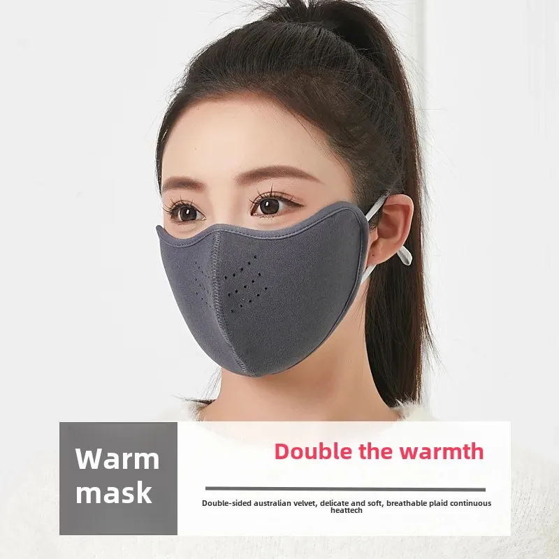 Warm Fleece Anti-Cold North East Ski Mask High Aesthetic Value Men's Women's Autumn Winter Anti-Cold Windproof Winter Face Mask