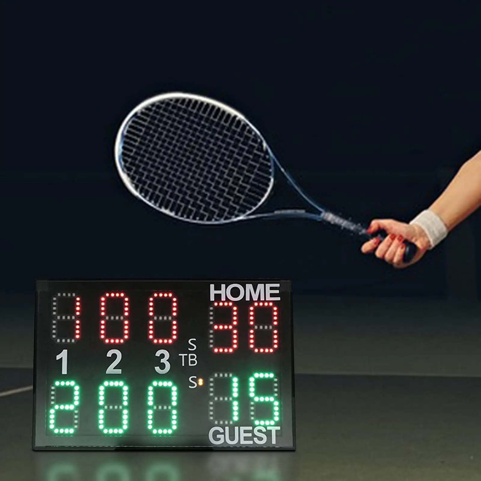 배구 테니스 복싱 유도를위한 원격 타이머 벽 마운트 계산 키퍼가있는 휴대용 전자 탁상 디지털 스코어 보드